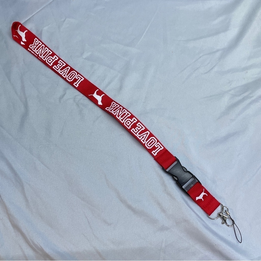 Pink by Victoria secret NWOT red and white lanyards four available